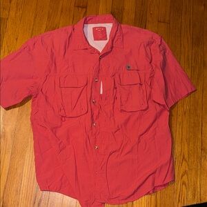 Men’s Reel Legends Red Button-Up Shirt